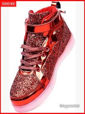 USB Rechargeable LED Light Up Sneakers High Top 11 Modes Dance Party